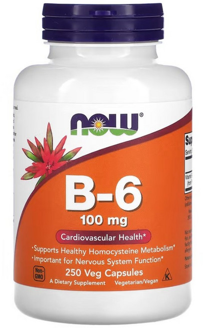 나우푸드 B-6 100mg 캡슐, 1개, 250정