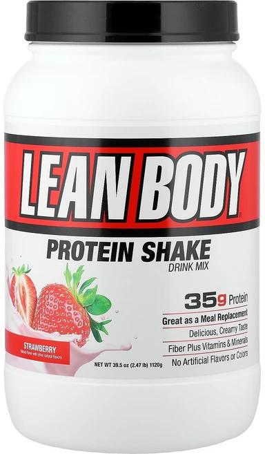 Labrada Nutrition Lean Body® Protein Shake Drink Mix Strawberry 2.47 lb (1 120 g), Labrada Nutrition, Lean Body®, 1개 - 쿠팡