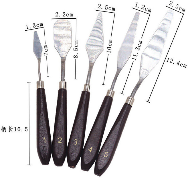 미니스패츌러 스페츌러 주걱 스패츌러 미니 케이크 도배, B_5개입 스패튤라 세트