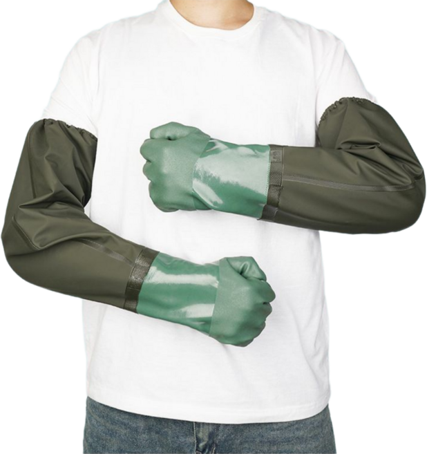 리테일베이 긴 작업용 고무장갑 70cm, 1개, 특대(XL), 그린