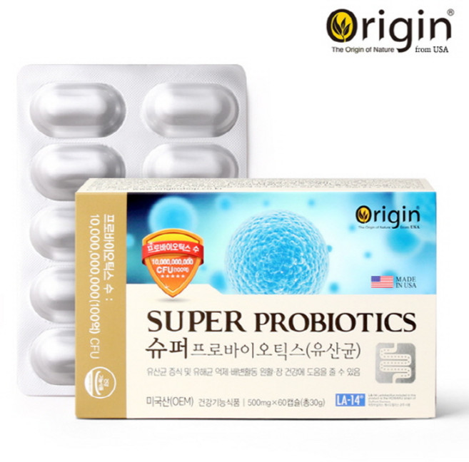 오리진 슈퍼 프로바이오틱스(유산균) 30g, 60정, 1개