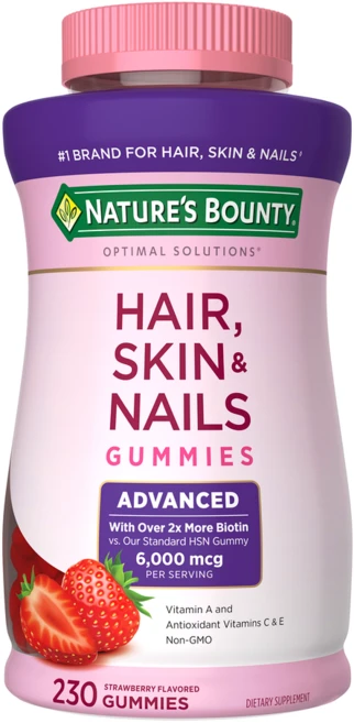 Nature's Bounty 네이쳐스바운티 어드밴스드 헤어 네일 스킨 200구미, 230정, 1개 - 쿠팡