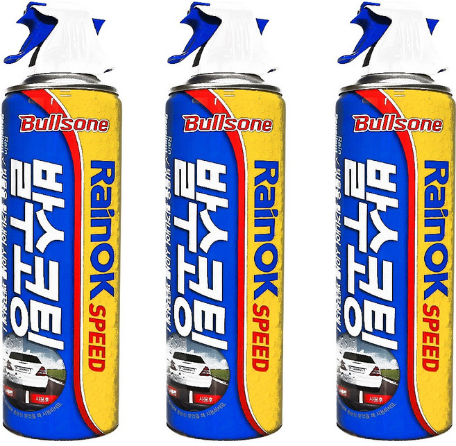 TORIMALL 불스원 레인ok 스피드 발수코팅 스프레이 3초코팅, 380ml, 3개