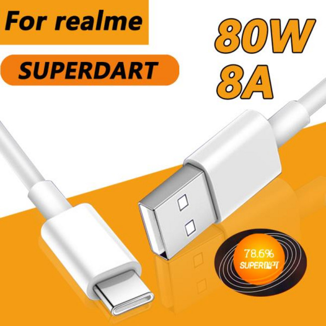Realme 슈퍼 다트 고속 충전기 케이블 Realme GT Neo 3 3T Q5 Pro USB C타입 80W 8A 8A 슈퍼 다트 케이블, 01 China Mainland, 01 1.5M