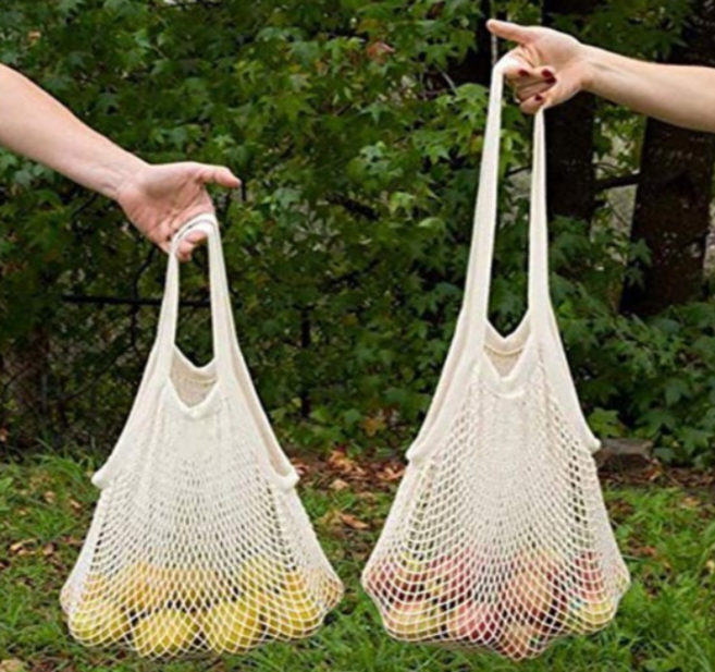야채망 1+1 에코백 양파망 수납망 야채보관망 옥수수망 그물망 매쉬백 제로웨이스트, S+L