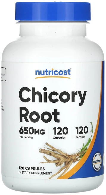 Nutricost 치커리 뿌리 650mg 캡슐 120정, Nutricost치커리뿌리650mg캡슐120정, 1개 - 쿠팡