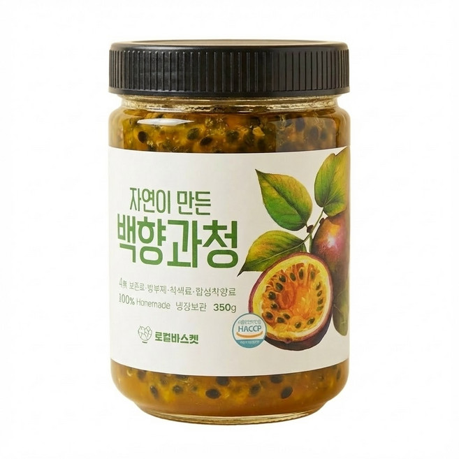 로컬바스켓 자연이 만든 직접 재배한 수제 백향과청, 1개, 1개입, 350g