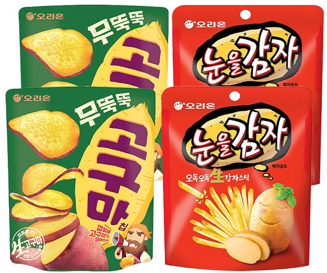 무뚝뚝 고구마칩 96g+눈을감자 페퍼솔트 96g, 2세트, 192g