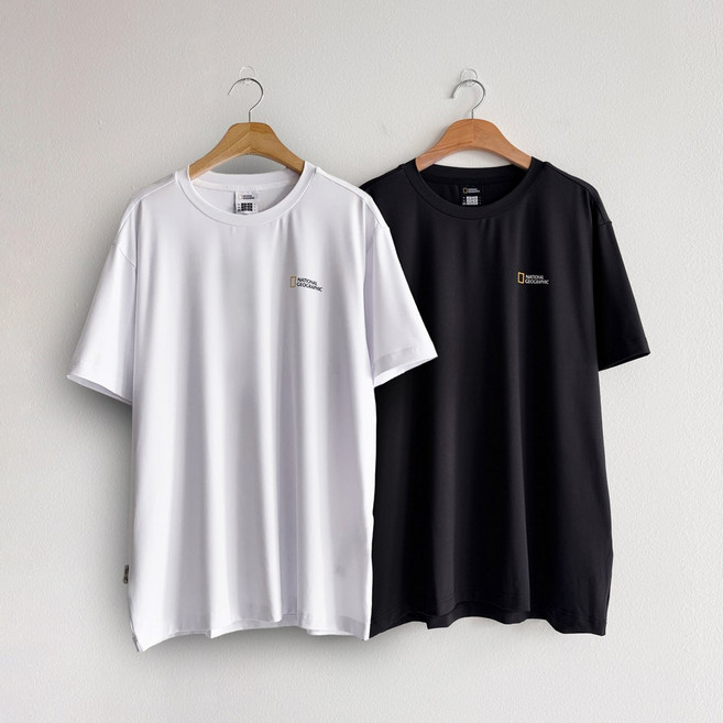 내셔널지오그래픽 남녀 공용 냉감 데일리 반팔티 2종세트 2color 셀렉온즈