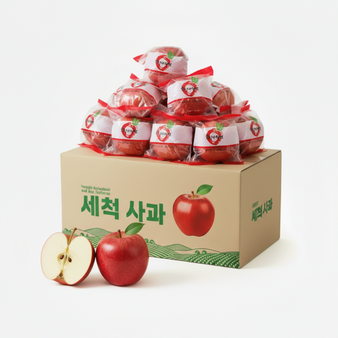 [세척사과] 껍질째먹는 경북 고당도 사과, 1박스, 미니 2kg