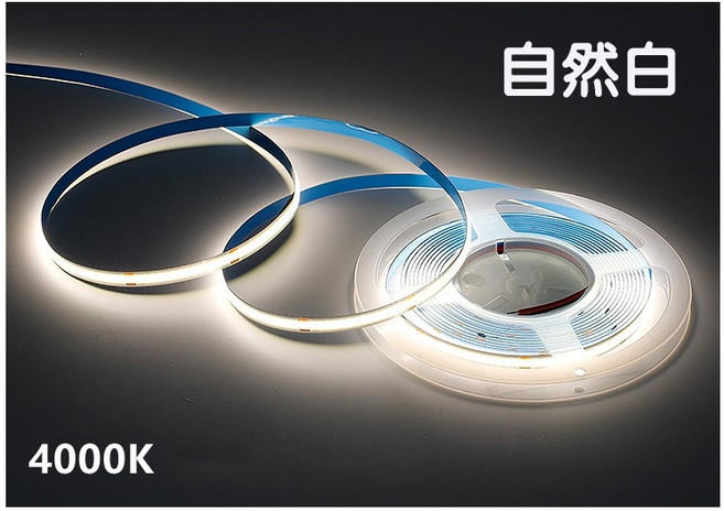 仟尚電商 COB 燈條 12V 單色軟燈條, 1個, （自然白）寬８ｍｍ,單色ＣＯＢ燈條 １２Ｖ（１５０公分）, 自然白, 12V (150公分)