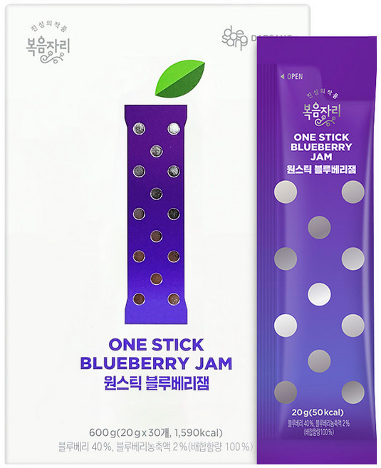 복음자리 원스틱 블루베리잼 30p, 600g, 1개