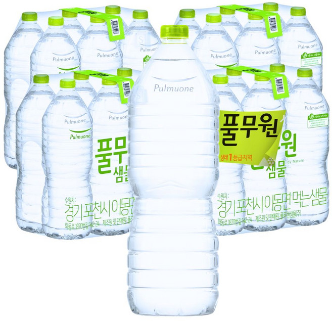 풀무원샘물 무라벨, 2L, 24개