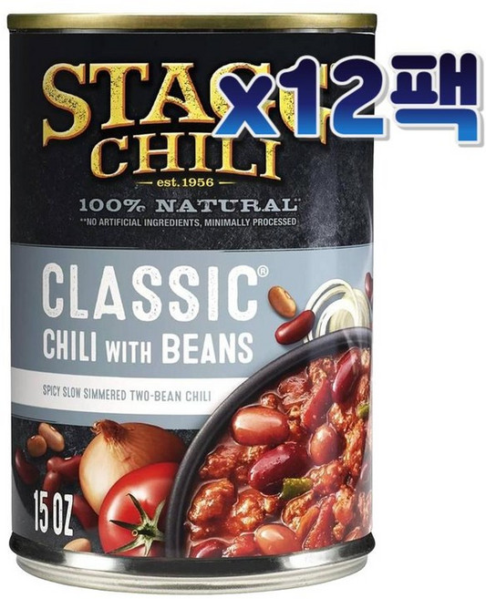 스태그 클래식 칠리 위드 빈즈 494g x12캔, 12개