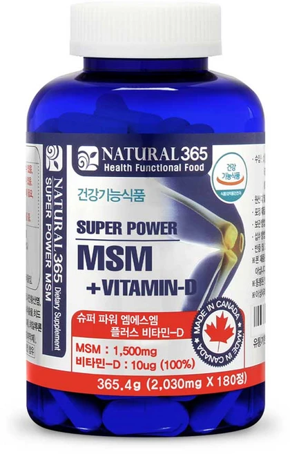 슈퍼 파워 MSM 플러스 비타민D 365.4g, 180정, 1개 - 쿠팡