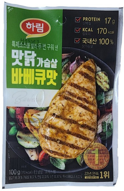 [정연푸드] 하림 맛닭가슴살 바베큐맛 (냉장), 10개, 100g