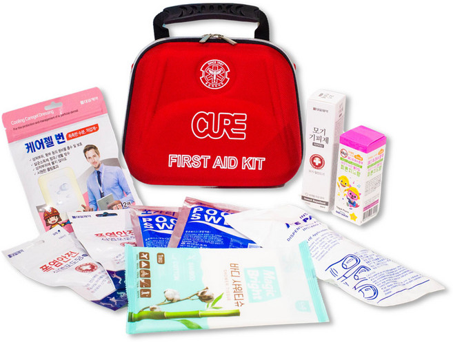 큐어메디 프리미엄구급가방 응급처치키트 여름철 무더위예방 폭염안전키트, 1개