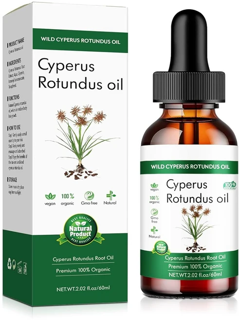 Wild Cyperus Rotundus Oil 야생 향부자유 100% 유기농 탈모 매끄러운 피부, 1개, 60ml - 쿠팡