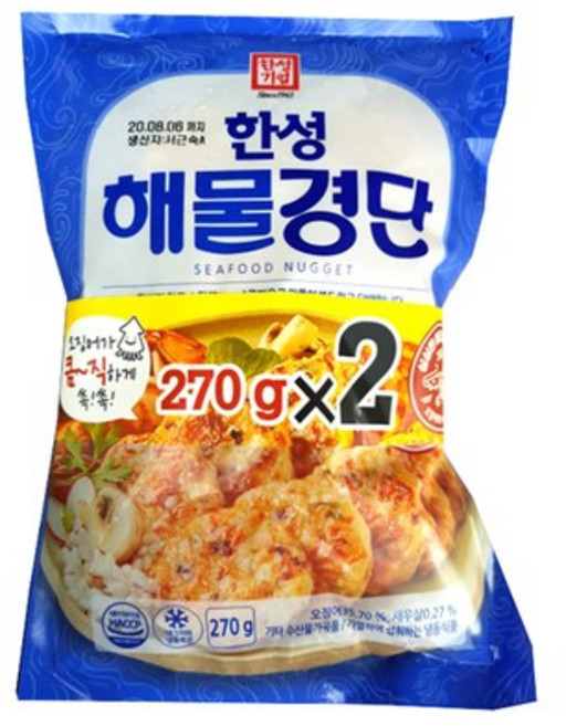 한성기업 한성 해물경단 270g+270g 해물완자/동그랑땡/명절음식/제사음식/반찬, 540g, 1개