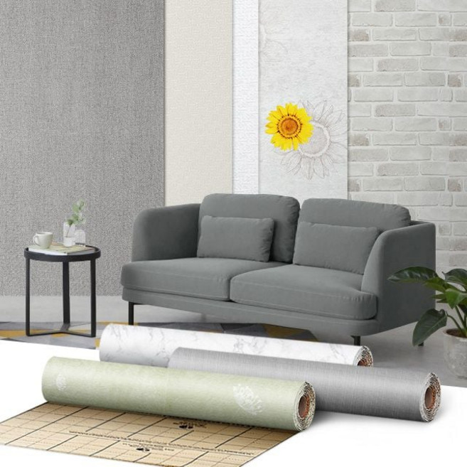 크레파펠 2.5M 붙이는스티커 셀프도배 풀실크벽지 jun+26448tw, 라이즈 한지