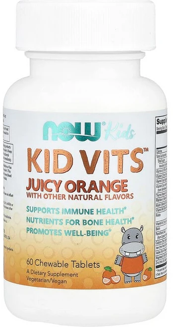 NOW Foods Kids Kid Vits™ 쥬시 오렌지 츄어블 정 60정 NOW-03884 - 쿠팡