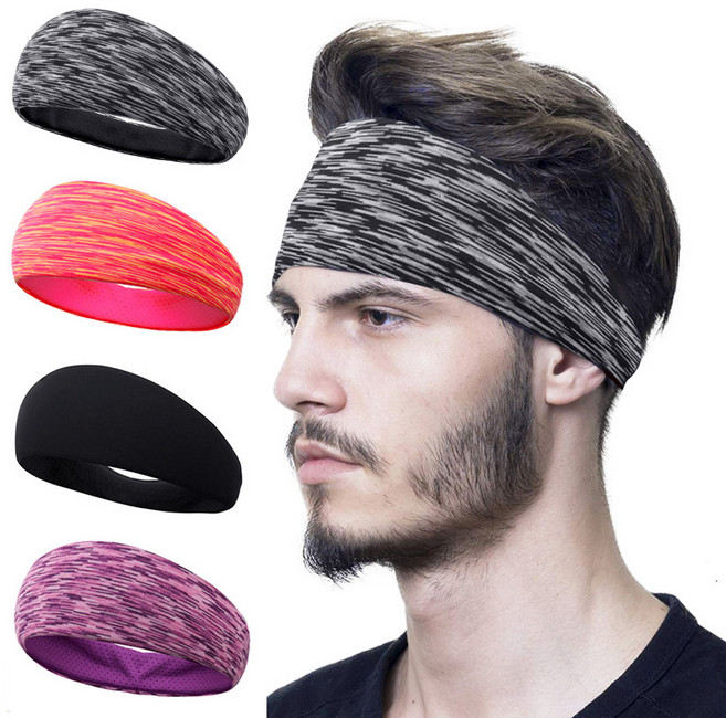 장사부 스포츠 운동 땀흡수 헤어밴드 머리띠, 퍼플, 1개