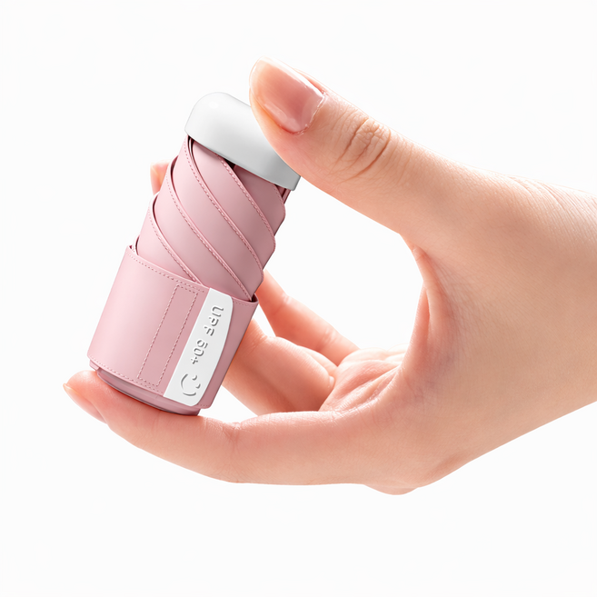 초소형 캡슐 양산 초경량 6단 접이식 UV차단 휴대용 미니 우산