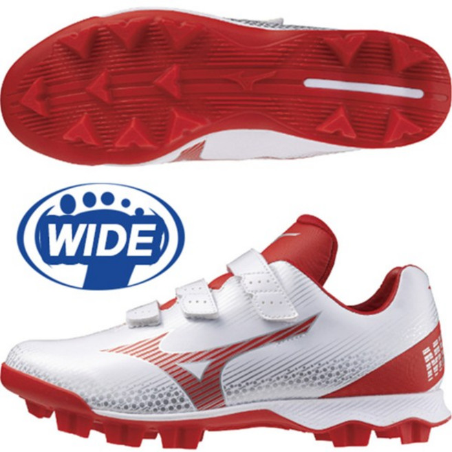 미즈노 와이드 포인트화 11GP242062RD 레드 야구화