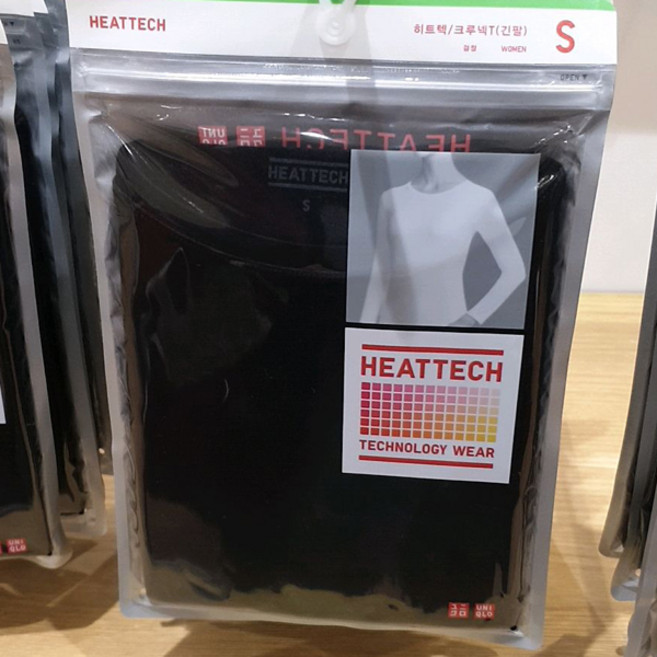 유니클로 여성 히트텍 크루넥 티셔츠(긴팔)