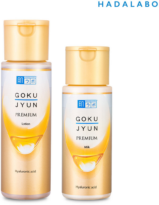하다라보 고쿠쥰 프리미엄 로션 170ml + 밀크 140ml 세트, 1세트