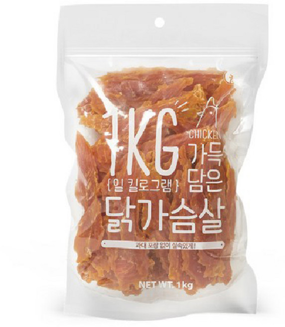 슈퍼츄 강아지 일킬로그램 가득담은 육포, 닭가슴살, 1kg, 1개