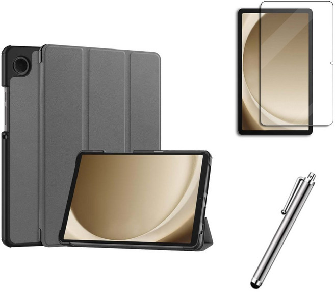 갤럭시탭A9 A9 플러스 호환 플립 커버 슬림 케이스 A9+ 케이스나라, 그레이, 1개