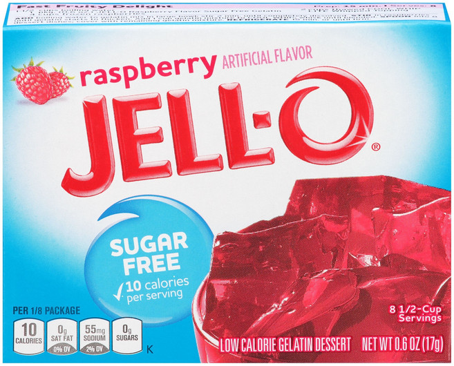 젤오 로우 칼로리 젤라틴 디저트 라즈베리 슈가 프리, 1개