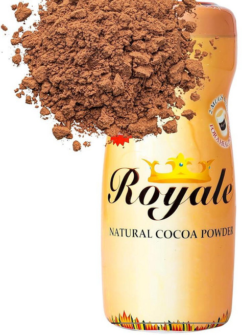 African Delights Royale 베이킹용 천연 코코아 파우더 - 블랙 다크 세레모니얼 카카오 무설탕 생 파우더 고 플라바놀 유기농, African Delights Royale 베이킹용 천