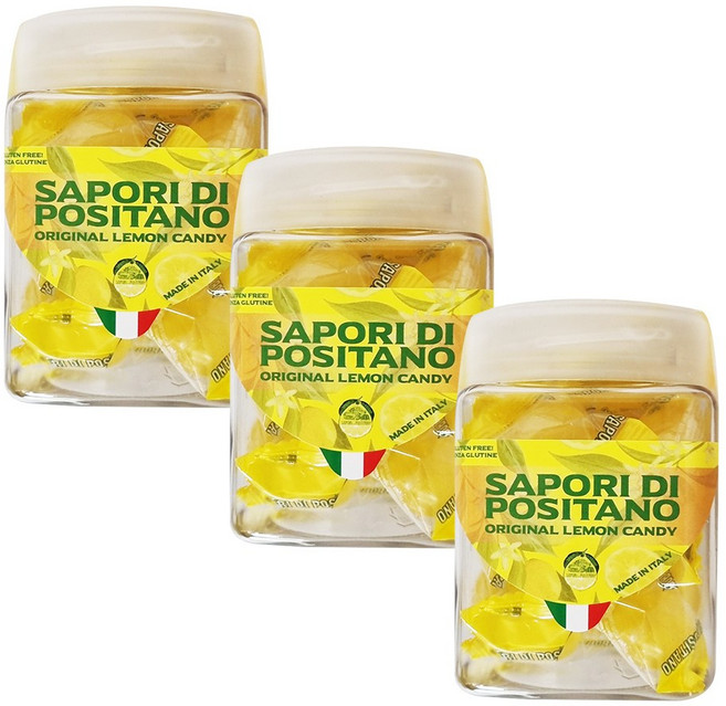 사포리디포지타노 레몬맛 캔디 사각통, 100g, 3개