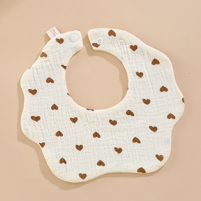 甯甯婦嬰 嬰兒圍兜, 1個, A-c16_愛心_花型