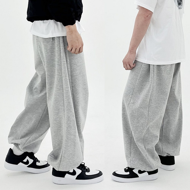 에스티오 와이드 벌룬 트레이닝 조거 오버핏 빅사이즈 팬츠