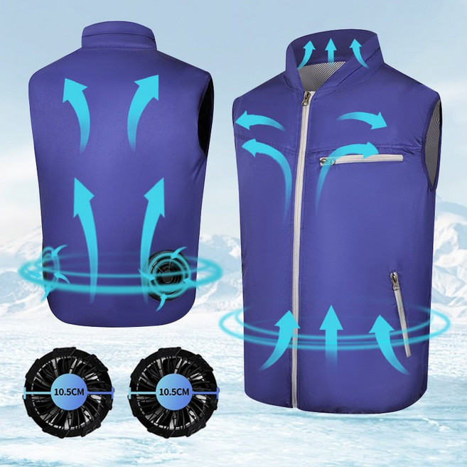 maomaodian 아이스 냉방 선풍기 조끼 여름작업복 K-2-6237