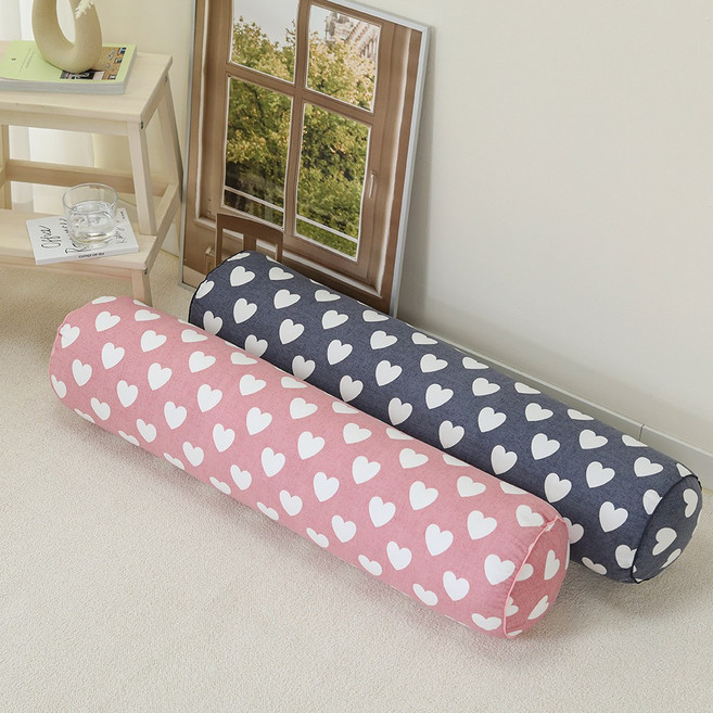 러브미 원형 롱쿠션 바디필로우 커버 (100X20 / 솜 선택), 커버단품 그레이