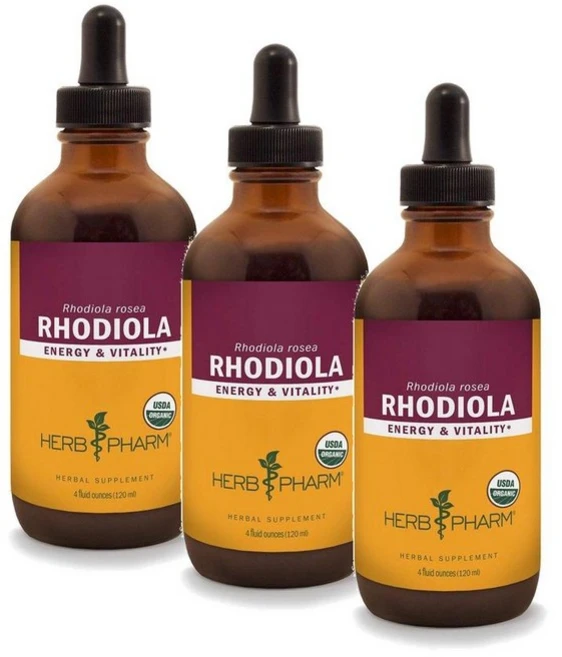 허브팜 로디올라 루트 홍경천 추출물 Herb Pharm Rhodiola, 3개, 120ml - 쿠팡