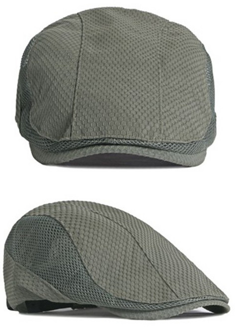 중년 캡 모자 남자 여름 어르 메쉬 베레모 노인 헌팅