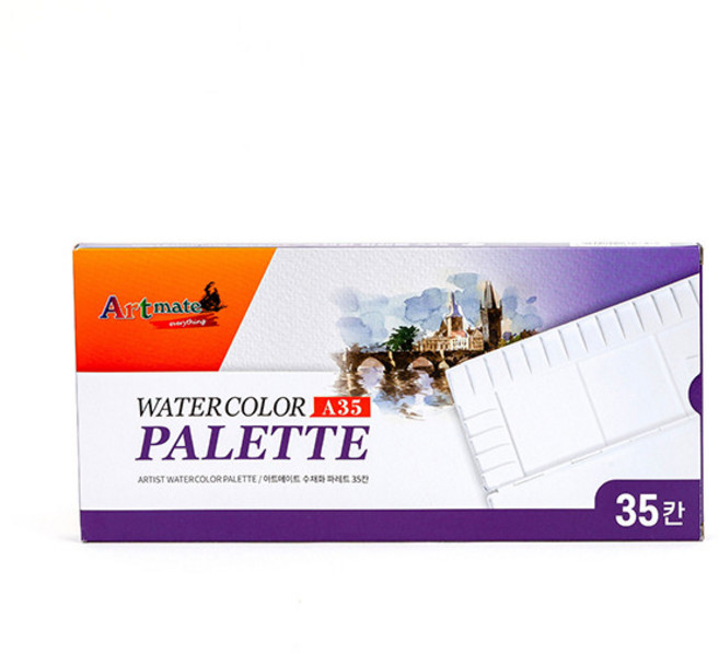 아트메이트 수채화 팔레트 35칸 A35 35x15x2cm, 1개
