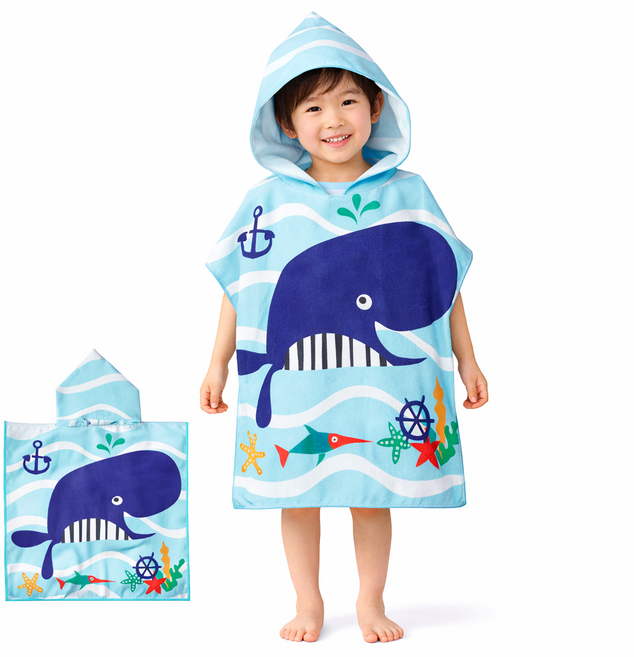 유아 아동 캐릭터 샤워가운 후드타월 키즈 물놀이 수영장 비치타올 목욕가운