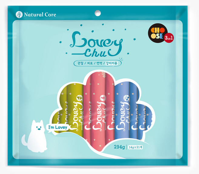 네츄럴코어 러비츄 멀티팩 21p 1개 강아지 츄르 음수량보충, 혼합맛, 21개
