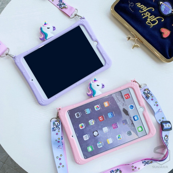 화웨이미디어패드M5라이트 10.1 유니콘 캐릭터 스탠드 스트랩 실리콘 케이스, stc065 핑크, 1개