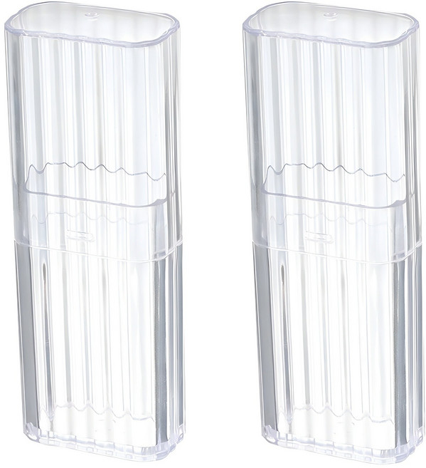 롤링페이퍼 휴대용 미니 보관케이스, 2개, 투명