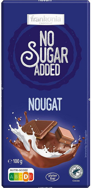 독일 프랑코니아 Frankonia Nougat 슈가프리 누가 초콜릿바, 6개, 100g