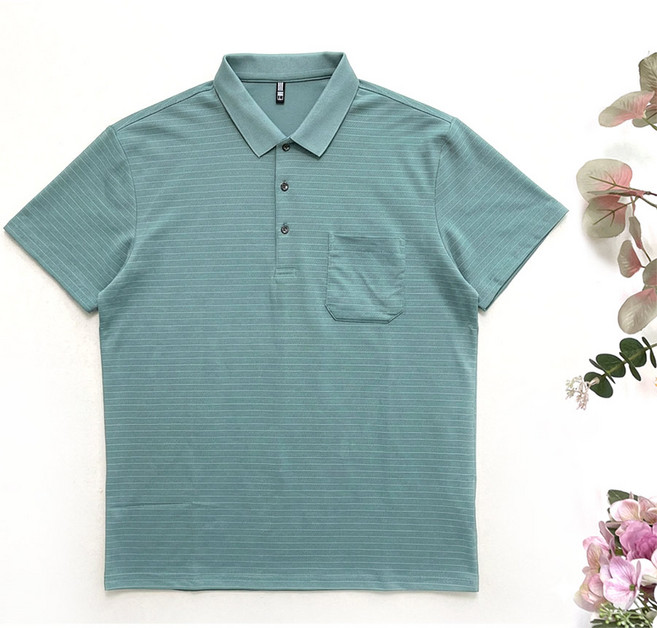 국민할배 할아버지옷 여름 사선단가라 포켓 카라 반팔 티셔츠[[SHM-16_804] 아빠옷 요양원옷