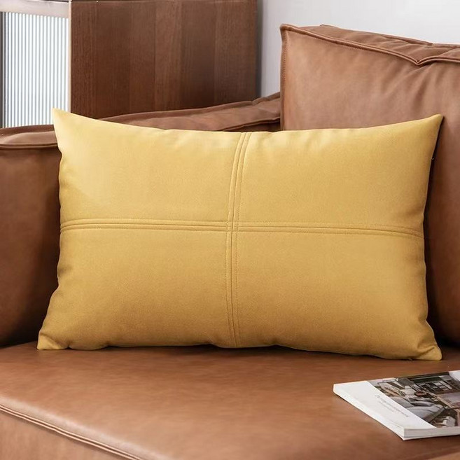 ZCBV소파가죽쿠션 직사각 베개 솜포함 북유럽 쇼파 디자인ZCBV, E. 노랑