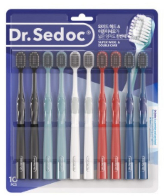 닥터세닥 슈퍼와이드 칫솔 5종, 10개입, 3개